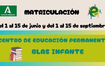 El Centro de Educación Permanente Blas Infante tiene abierto el plazo de matriculación para el curso académico 2024-2025