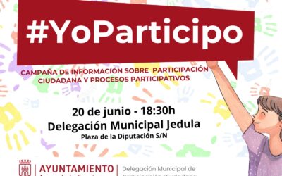 La delegada de Participación Ciudadana anima a participar en la campaña sobre participación ciudadana y procesos participativos en Jédula