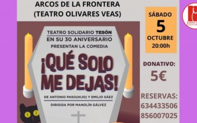 ¡Qué solo me dejas!, la comedia que acogerá el Olivares Veas a beneficio de Arcos Ayuda